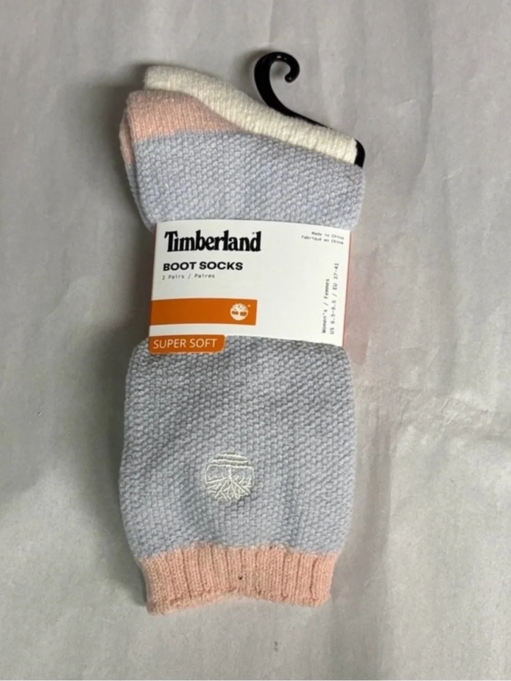New Timberland Socks Women’s 2 Pair Soft Boot Socks Casual Preppy Activewear